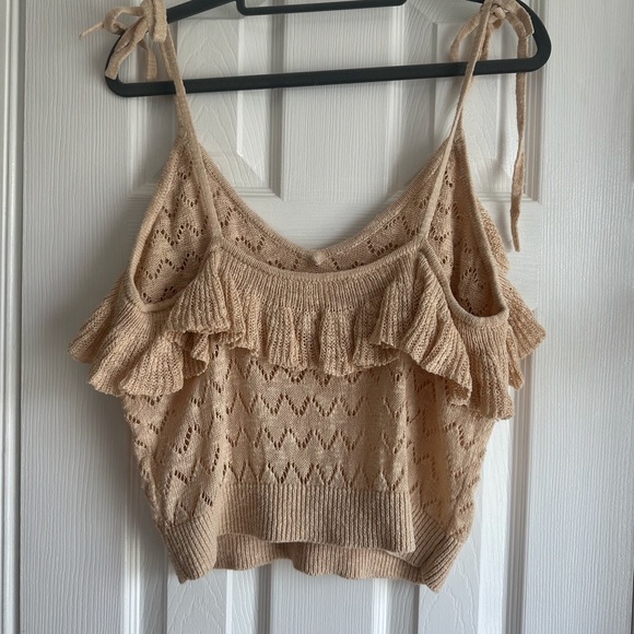 SPELL Willow Frill Ecru Top - Picture 3 of 4